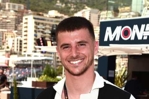 Chelsea star Mason Mount spotted at Monaco Grand Prix in £940 chequered flag-style black and white jacket