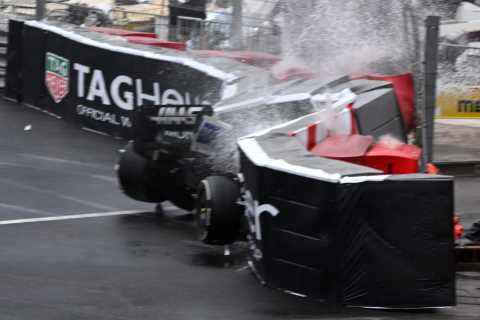 Mick Schumacher involved in another horror crash as Haas car snaps in HALF in shocking Monaco Grand Prix smash