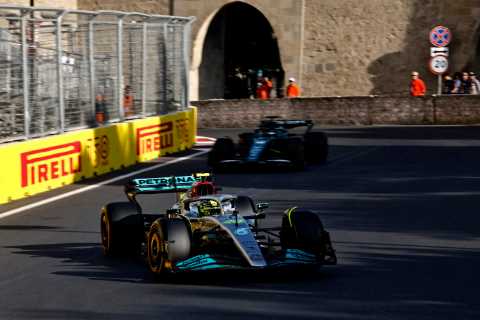 ‘I’m a bit sore’ – Lewis Hamilton suffers another painful day in bouncing Mercedes as experiments fail at Azerbaijan GP