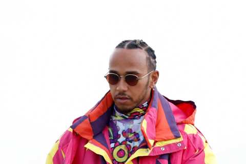 Lewis Hamilton arrives for British Grand Prix in colourful outfit as Mercedes star prepares for practice on home circuit