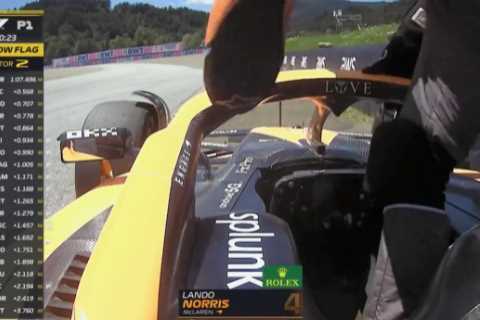 ‘I’m on fire’  – Lando Norris coolly tells McLaren he needs to stop as bum overheats in Austrian GP practice