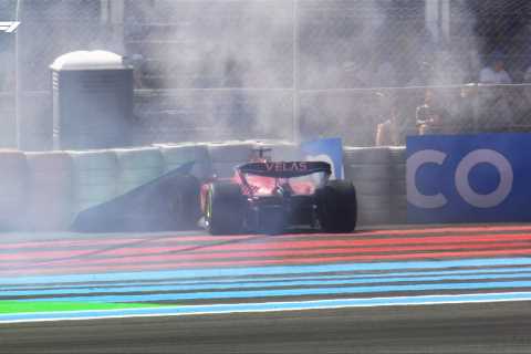 Charles Leclerc in 100mph crash as Ferrari driver suffers hammer blow to F1 title hopes at French Grand Prix