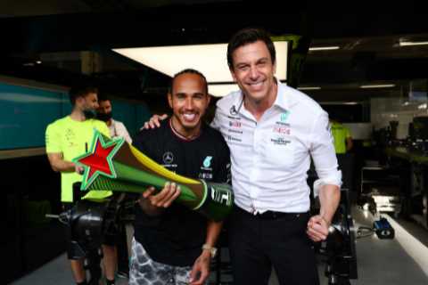 Toto Wolff responds to claims Lewis Hamilton could be replaced by Sergio Perez amid Mercedes star’s struggles