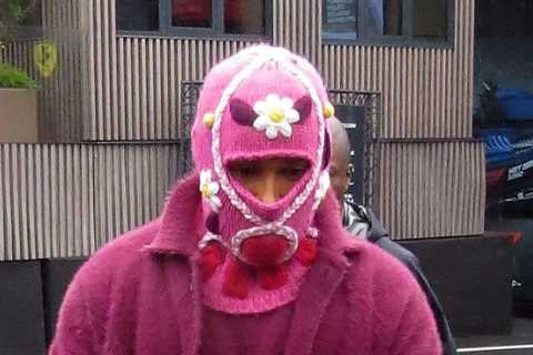 Lewis Hamilton turns heads after turning up to Belgium Grand Prix wearing knitted ‘tea cosy’ pink balaclava