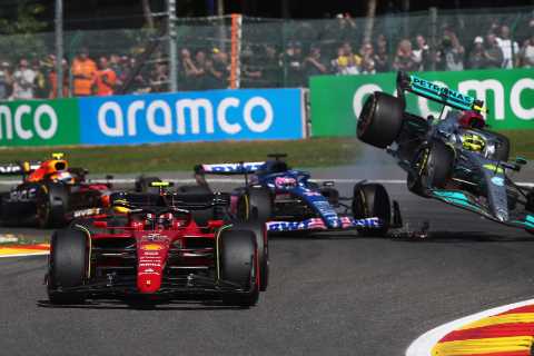 ‘I could not see him’ – Lewis Hamilton admits Fernando Alonso crash was HIS fault after dramatic Belgian GP