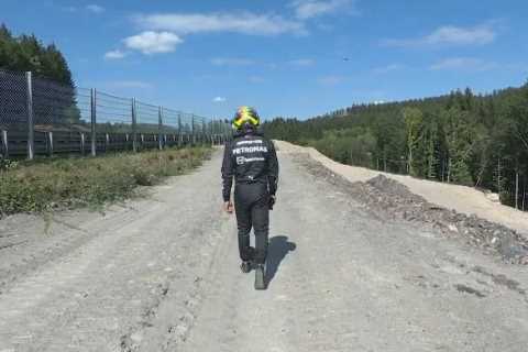Footage of Lewis Hamilton walking away after huge Belgium GP crash becomes instant meme with fans all saying same thing