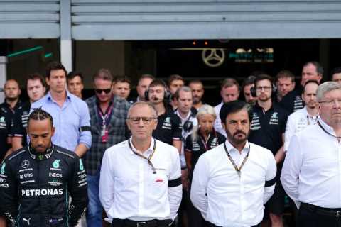 George Russell third fastest in practice at Italian Grand Prix in Monza after F1 stars pause to pay tribute to The Queen