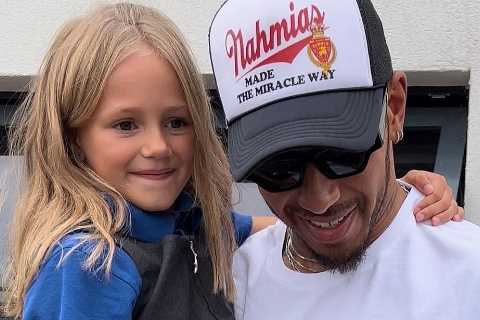 Proud uncle Lewis Hamilton shares sweet pics with niece & nephew as F1 star picks them up from school and watches Disney
