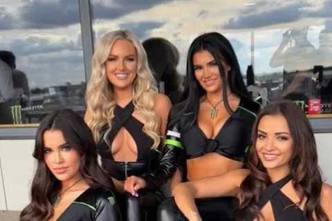 Stunning boxing ring girl Kayleigh Debono works on Silverstone grid just hours after Joe Joyce’s win over Joseph Parker