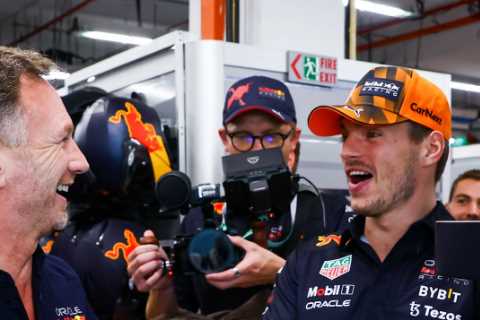 Max Verstappen given THREE cakes on 25th birthday as Red Bull star bids to celebrate early F1 title in Singapore