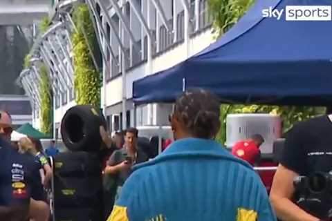 ‘I thought we were friends’ – Watch Lewis Hamilton ‘blank’ Micah Richards as ex-Man City ace rocks up in Red Bull gear