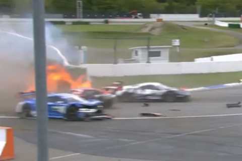 Michael Schumacher’s nephew in fiery race car crash as F1 legend’s relative is left needing medical attention