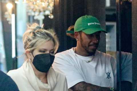 Lewis Hamilton spotted leaving fancy Beverly Hills jewellery shop as F1 ace enjoys well-earned break