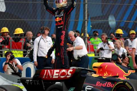 Max Verstappen cruises to F1 Mexican Grand Prix victory as first season win eludes Lewis Hamilton in second place