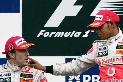 Lewis Hamilton brutally trolls ex-team-mate Fernando Alonso on Twitter after Spaniard’s claim about Verstappen’s titles