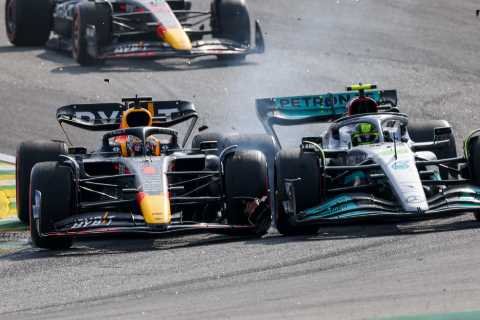 Lewis Hamilton and Max Verstappen involved in ANOTHER crash at F1 Sao Paulo GP leaving Mercedes driver fuming