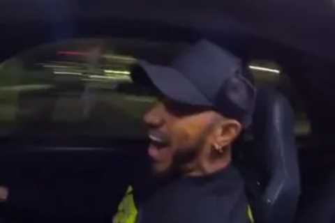 Formula 1 star Lewis Hamilton slammed for doing doughnuts in a £155,000 Nissan Skyline supercar on public roads