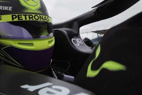 Lewis Hamilton fans given first glimpse of new Mercedes in action.. but have the team fixed 2022 porpoising woes?
