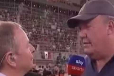 Jeremy Clarkson collared by Martin Brundle as he attends F1 despite being infuriated by it ‘for years and years’