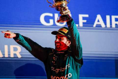 Fernando Alonso puts staggering 15 per cent – worth £250 MILLION – onto Aston Martin share price after Bahrain GP podium