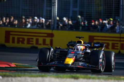 Max Verstappen wins chaotic Australian GP after huge pile-up in two-lap shootout helps him hold off Hamilton and Alonso
