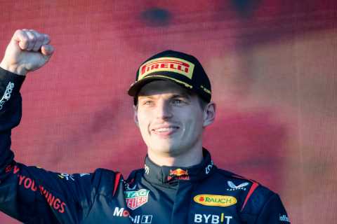 Max Verstappen’s stunning girlfriend Kelly Piquet warns F1 ace not to get FAT as a ‘pudding sandwich’
