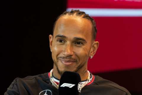 Lewis Hamilton cosying up with Brazilian model despite rumours ‘love triangle’ romance with Shakira