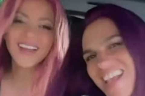 Shakira sings on her way to Silverstone F1 before being spotted in Mercedes VIP lounge amid Lewis Hamilton ‘romance’