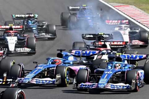 F1 star Esteban Ocon’s seat SNAPS IN TWO after horror crash at Hungarian Grand Prix with star rushed to medics