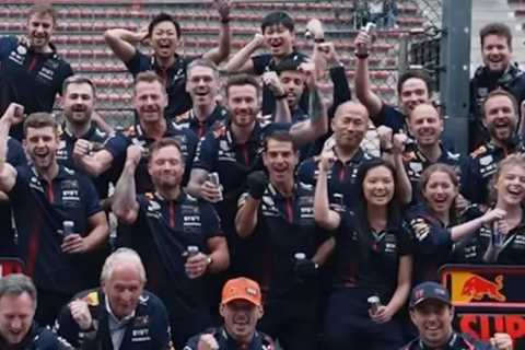 Max Verstappen watches in disbelief as F1 trophy is broken for SECOND race running following Lando Norris podium antics